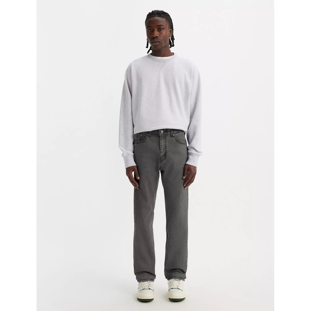 Levi's Mens 505 Regular Fit Straight Jeans 36x34 Iron Stone‎ Grey Cotton Grunge
